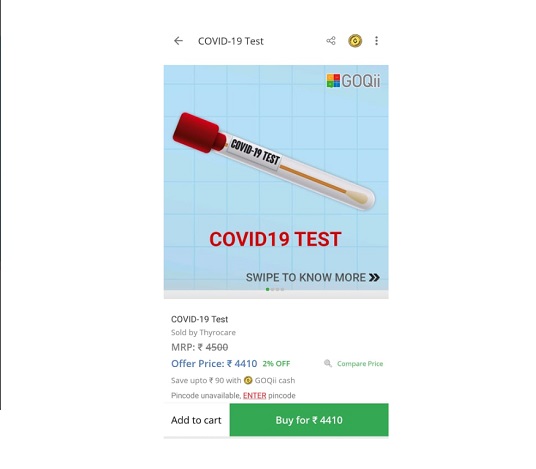 India Desire : COVID-19 Test: COVID-19 Test Is Now Available On GOQii